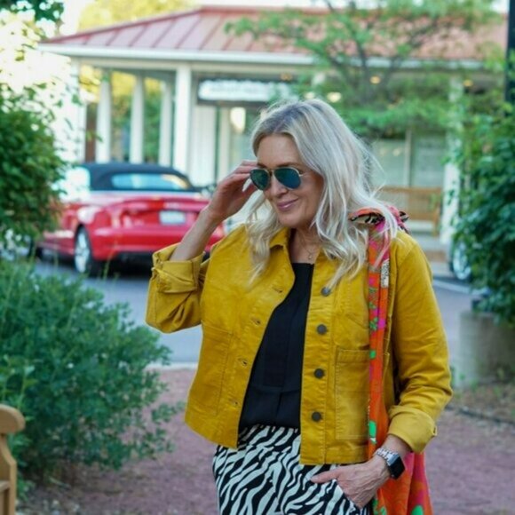 Cabi 3909 Citizen Jacket Fall S Mustard Yellow Corduroy Button Front Womens Casu - Picture 11 of 11